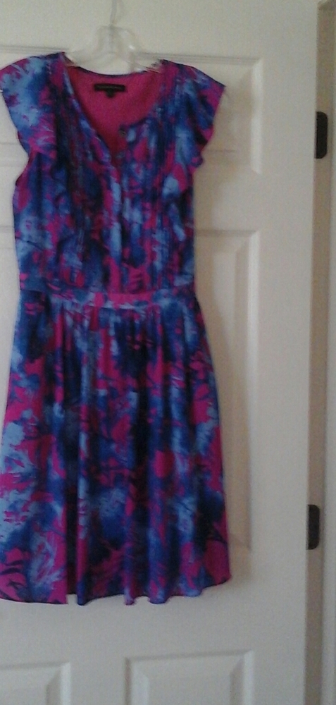 Banana Republic Floral Blue/Pink Sun Dress Size 2